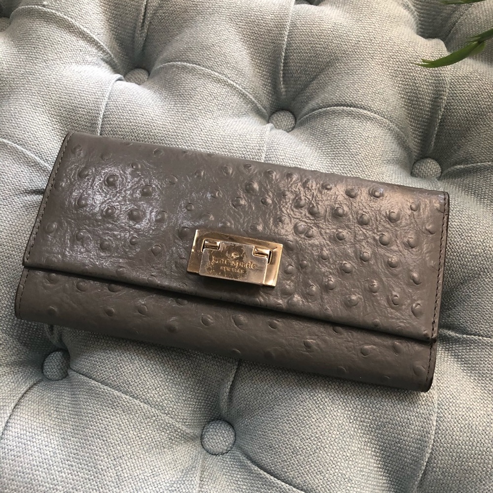 Kate Spade ♠️ Grey Leather Wallet!